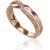 Золотое кольцо #1100293(Au-R)_DI, Красное Золото 585°, Бриллианты (0,119Ct), Размер: 19, 2.74 гр.