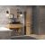 Top E Shop Topeshop NEL IV ANT/ART bathroom storage cabinet Graphite, Oak