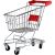 Leantoys Shopping cart, metal basket for children, silver, large