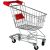 Leantoys Shopping cart, metal basket for children, silver, large