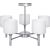 Classic chandelier pendant ceiling lamp Activejet MIRA Chrome 5xE27 for living room