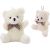 LeanToys Pluszowy Biały Mały Miś Przytulanka Maskotka Breloczek 10cm