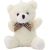 LeanToys Pluszowy Biały Mały Miś Przytulanka Maskotka Breloczek 10cm