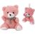 LeanToys Pluszowy Różowy Mały Miś Przytulanka Maskotka Breloczek 10cm