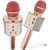 Goodbuy karaoke mikrofons ar iebūvētu Bluetooth skaļruni | 3W | aux | balss modulators | USB | Micro SD gaiši rozā