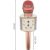 Goodbuy karaoke mikrofons ar iebūvētu Bluetooth skaļruni | 3W | aux | balss modulators | USB | Micro SD gaiši rozā