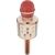 Goodbuy karaoke mikrofons ar iebūvētu Bluetooth skaļruni | 3W | aux | balss modulators | USB | Micro SD gaiši rozā