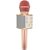 Goodbuy karaoke mikrofons ar iebūvētu Bluetooth skaļruni | 3W | aux | balss modulators | USB | Micro SD gaiši rozā