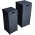 Trash box WICKER 36x36xH80cm, black