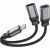 Swissten Textile Lightning Audio Charging Adapteris 2x Lightning 0.12m