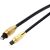 RoGer TOSPD2M SPDIF Toslink optiskais audio kabelis 2m zeltains
