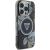 Guess IML Glitter Magnolia and Triangle Logo MagSafe Case Aizsargapvalks priekš Apple iPhone 16 Pro Max