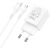 Charger Hoco N26 18W USB-A + USB-A to MicroUSB cable 1.0m white