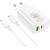 Charger Borofone BN10 65W GaN USB-C/USB-A + USB-C to USB-C cable 1.0m white Telefonu lādētāji 220v