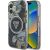 Guess Glitter Flowers Triangle Buttons MagSafe Aizsargapvalks priekš Apple iPhone 16