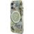 Guess Glitter Flowers Triangle Buttons MagSafe Aizsargapvalks priekš Apple iPhone 16