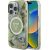 Guess Glitter Flowers Triangle Buttons MagSafe Aizsargapvalks priekš Apple iPhone 16 Pro