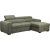 Corner sofa bed ODELIA RC, light green