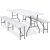 Saliekams galds ar 2 soliem Springos GF0099 180 x 74 x 74 cm