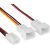 Adapter with cable Akyga AK-CA-52 3 pin (f) | 2x 3 pin (m) 2x 15cm