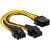 Adapteris ar kabeli Akyga AK-CA-81 PCI-E 8-pin (f) | 2 x PCI-E 6+2-pin (m) 15cm