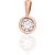 Золотой кулон #1301082(Au-R)_CZ, Красное Золото 585°, Цирконы, 0.52 гр. Sieviešu