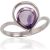 Sudraba gredzens #2101624(PRh-Gr)_AM, Sudrabs 925°, rodijs (pārklājums), Ametists, Izmērs: 16, 1.8 gr. Sieviešu