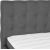 Continental bed LEENA 160x200cm, with mattress, grey
