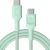 Kabelis Green Cell PowerStream USB Type-C Male - USB Type-C Male 100W Mint Green 0.3m