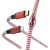 Hama 00201562 Reflective Charging Cable, USB-C - Lightning 1.5m Nylon red