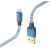 Hama 00201553 Reflective Charging Cable, USB-A - Lightning 1.5m Nylon blue