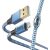 Hama 00201553 Reflective Charging Cable, USB-A - Lightning 1.5m Nylon blue