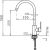 Kitchen tap Pyramis black matte