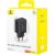 Baseus P10111404113-00 Cube USB-C / USB-A 30W mains charger Black