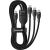 Baseus Flash Series Type C to C+C+C fast charging cable 480 Mbps Black