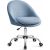Krzesło biurowe Songmics Krzesło do biura domowego Obrotowe krzesło biurowe Wyściółka z pianki z regulacją wysokości Gabinet do sypialni Niebieski Офисные стулья