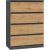 Top E Shop Topeshop M4 ANTRACYT/ARTISAN chest of drawers