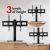 Maclean MC-386 Universal TV Stand Base for Cabinet Dresser Table Desk 32" - 75" 40kg VESA 35° Rotating Temepred Glass Adjustable TV Height Powder Coating