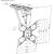 Maclean electric ceiling TV mount, TUYA support, max VESA 600x400, remote control, 23"-55", 30kg, MC-492