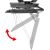 Maclean electric ceiling TV mount, TUYA support, max VESA 600x400, 90st swivel remote control, 32"-75", 35kg, MC-490