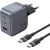 GaN Vention USB-C+C+A 70W Charger + USB-C-C Cable 1m (Gray)