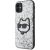 Oriģinālais maciņš KARL LAGERFELD Glitter Choupette Patch KLHCN61G2CPS priekš Iphone 11| Xr Silver