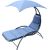 Saska Garden LEŻAK FOTEL Z PARASOLEM BERGAMO 200x125x180CM GRANAT
