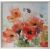 Wall art WALLY 40x40cm, poppies