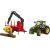 Bruder John Deere 7R 350 m forwarding trailer, model vehicle (green/red, incl. 4 tree trunks)