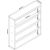 Shelf LESTER 48x10xH47,5cm, white