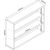 Shelf LESTER 48x10xH36cm, white melamine