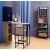 Bar shelf with table HANNES 44x122(30)xH170cm, rustic melamine