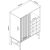 Cabinet HELVE with wine rack 80x40xH110cm, melamine