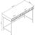 Galds HELVE 120x48xH76cm, melamīns